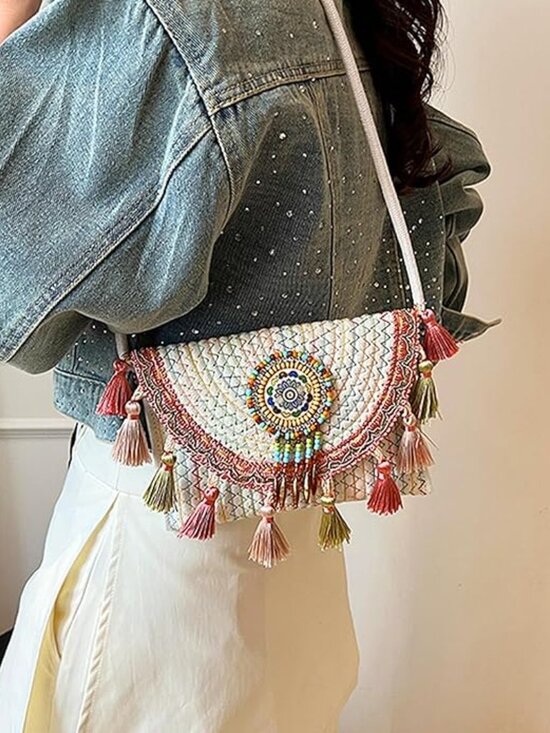 Handbags - Bohemian Knitted Envelope Purse